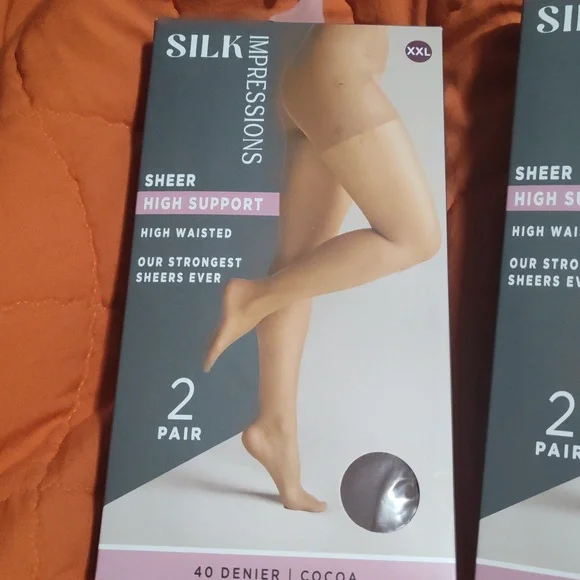 Impressions Sheer High Support Tights - Cocoa - Picture 4 of 7